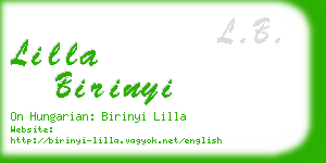 lilla birinyi business card